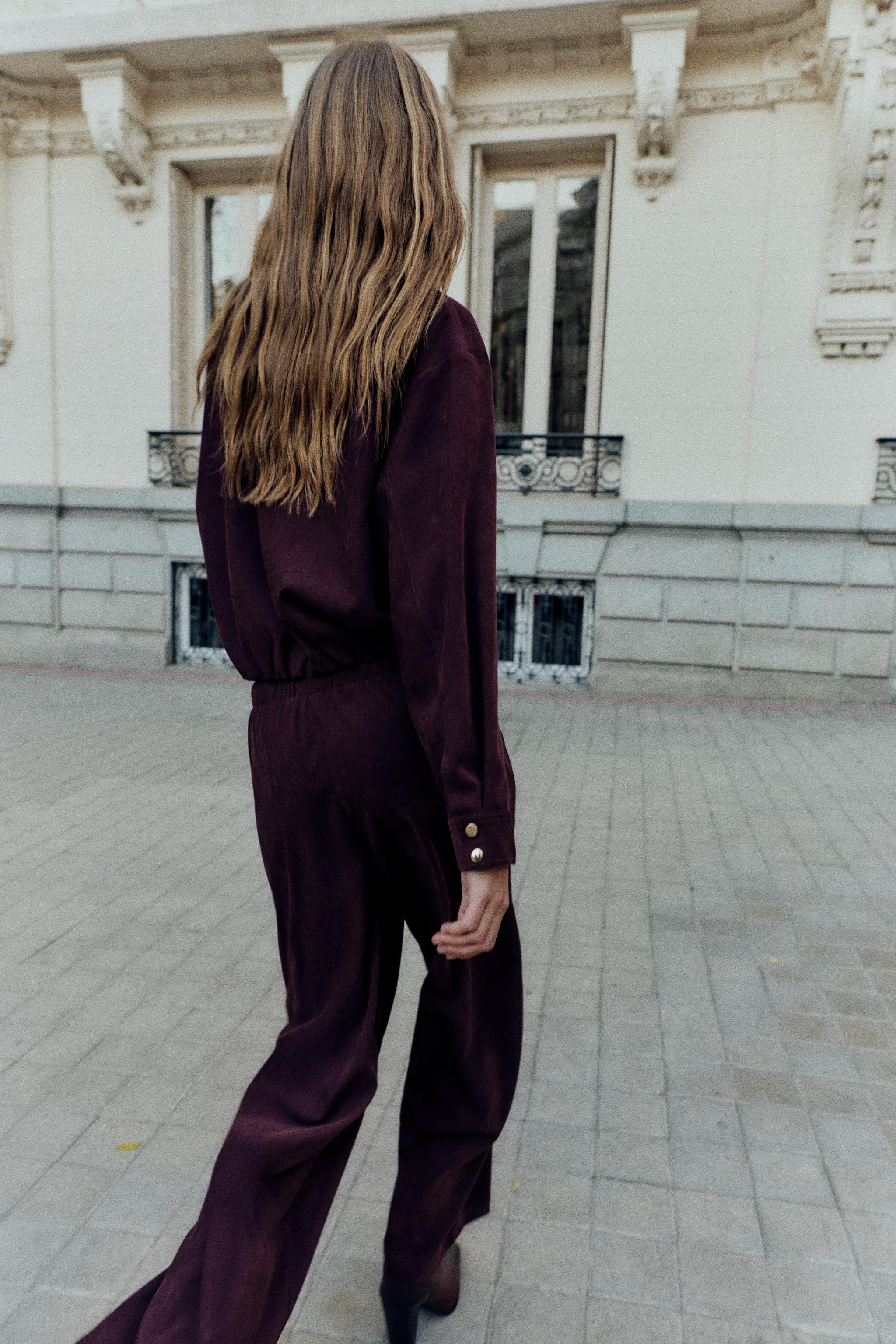 PANTALON LARGE À TAILLE ÉLASTIQUE